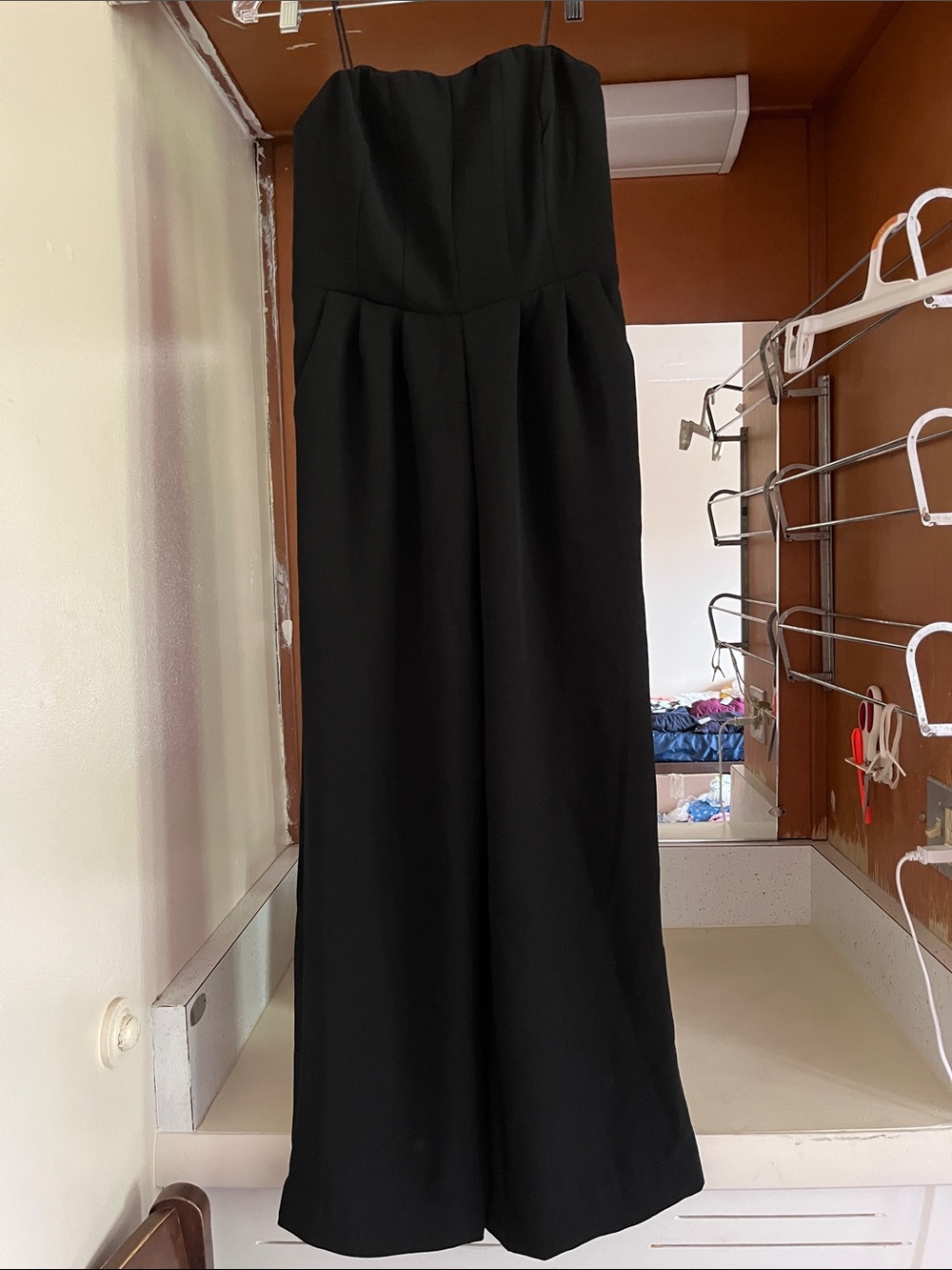 a new day Strapless Black Wide-Leg Jumpsuit